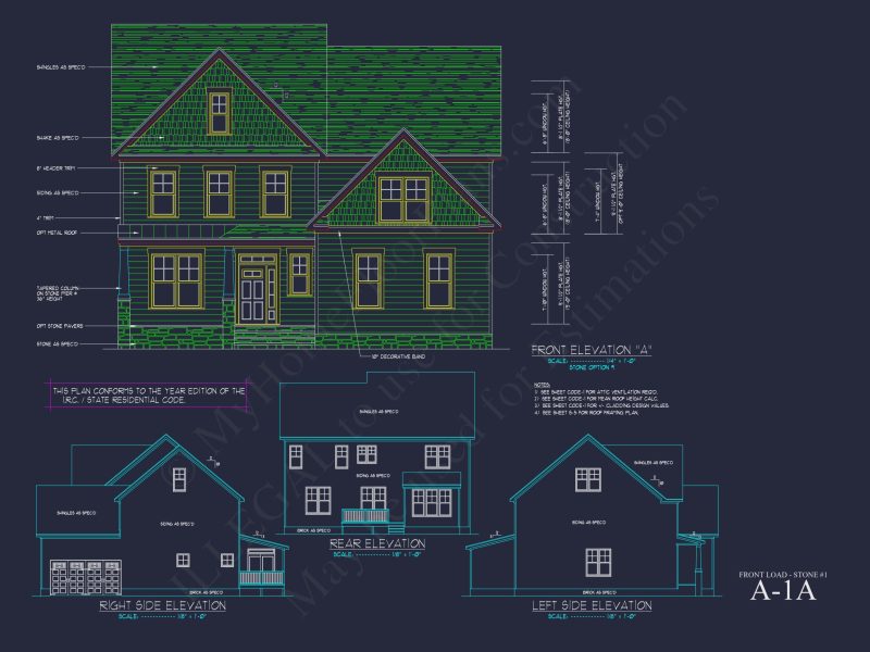 Customizable house Plan with 2-Story Blueprint CAD Designs