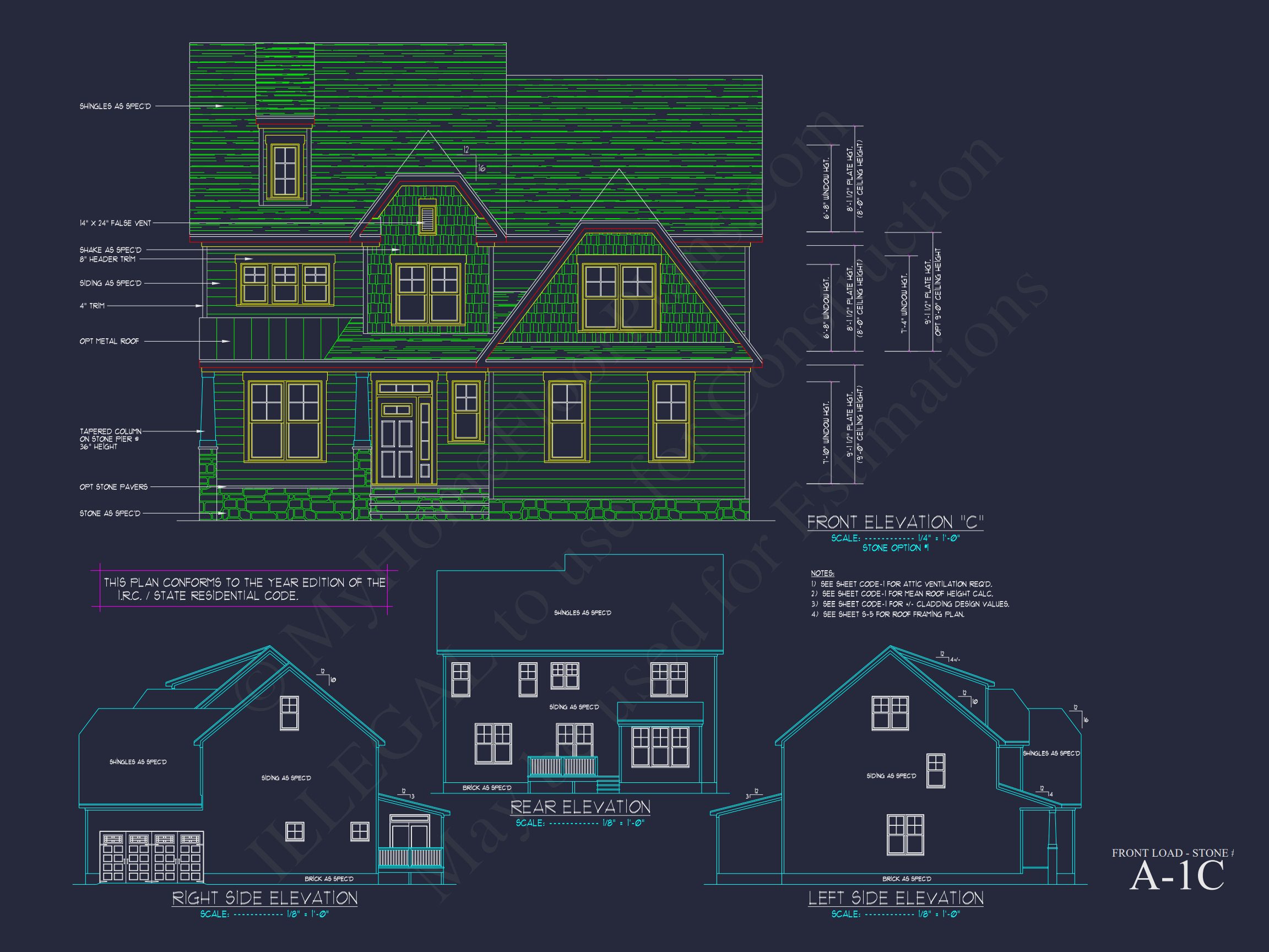 Customizable house Plan with 2-Story Blueprint CAD Designs
