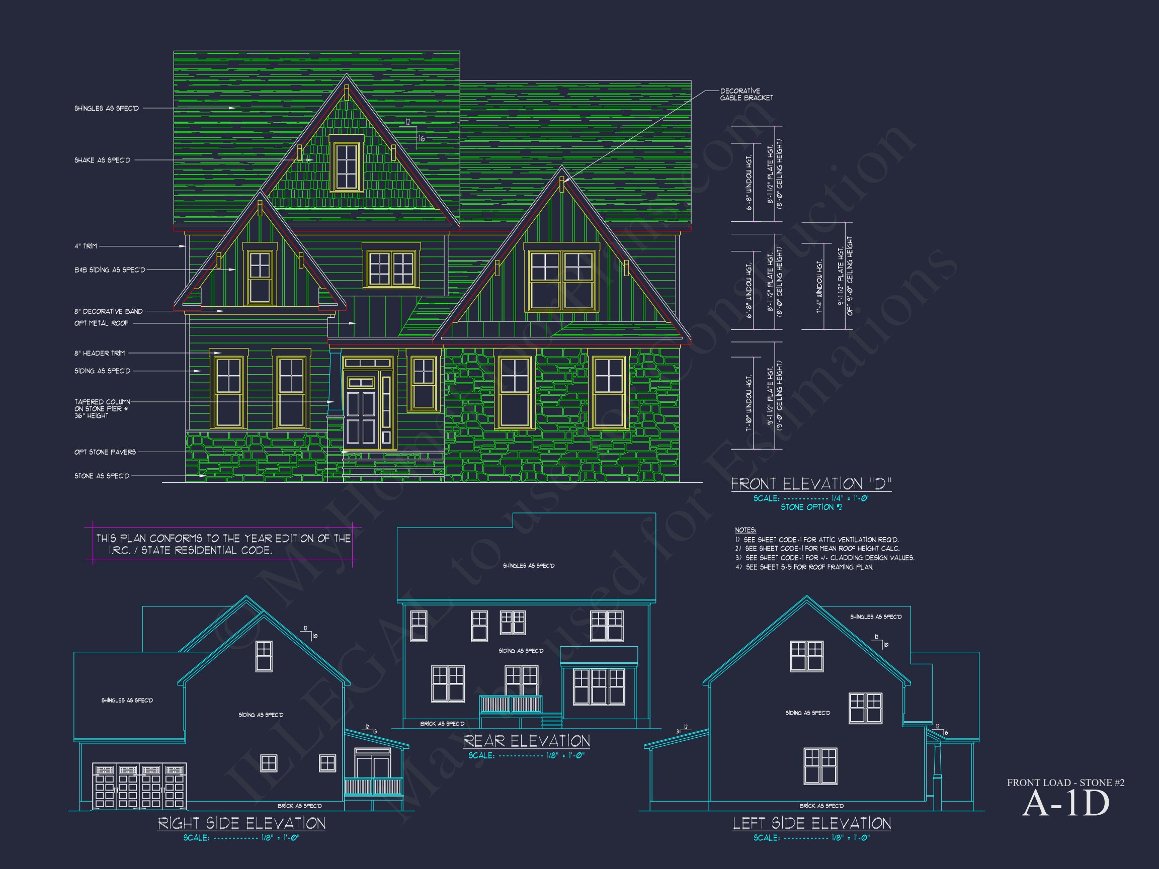 Customizable house Plan with 2-Story Blueprint CAD Designs