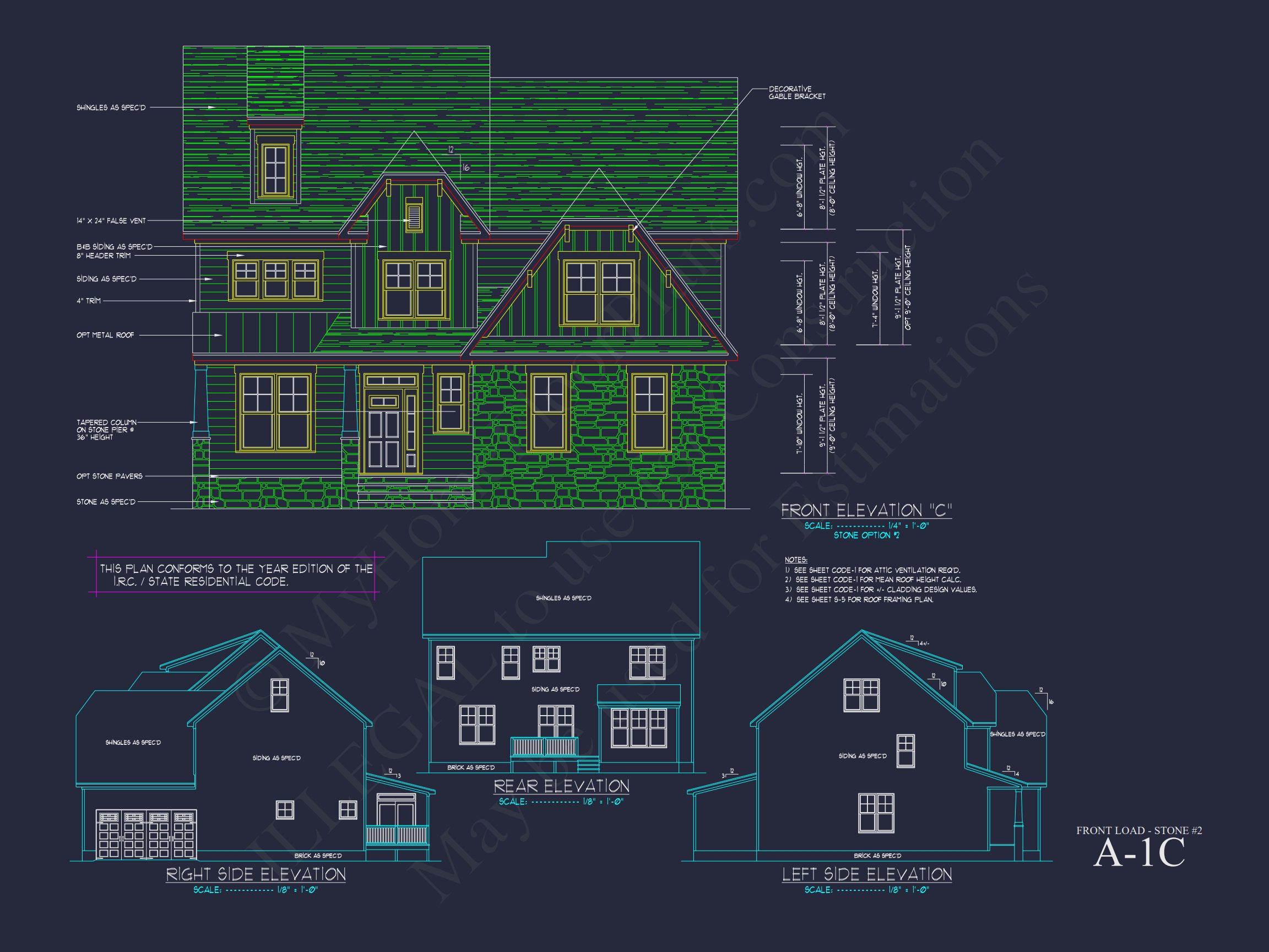Customizable house Plan with 2-Story Blueprint CAD Designs