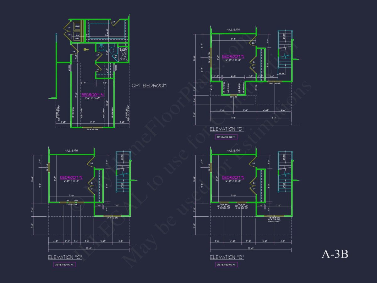 Customizable house Plan with 2-Story Blueprint CAD Designs