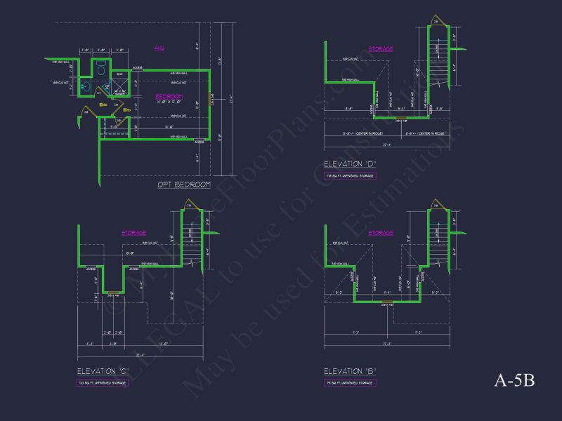 Customizable house Plan with 2-Story Blueprint CAD Designs