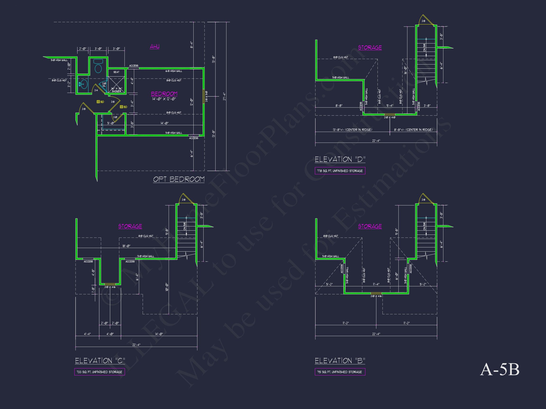 Customizable house Plan with 2-Story Blueprint CAD Designs