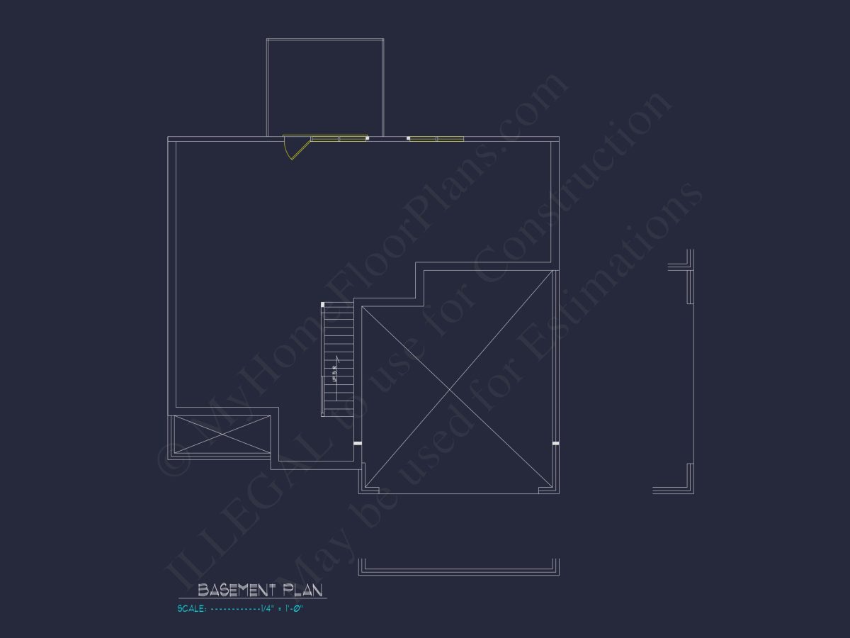 Customizable house Plan with 2-Story Design and CAD Blueprint
