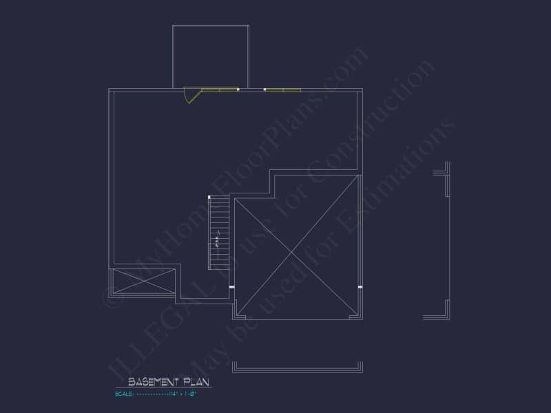 Customizable house Plan with 2-Story Design and CAD Blueprint