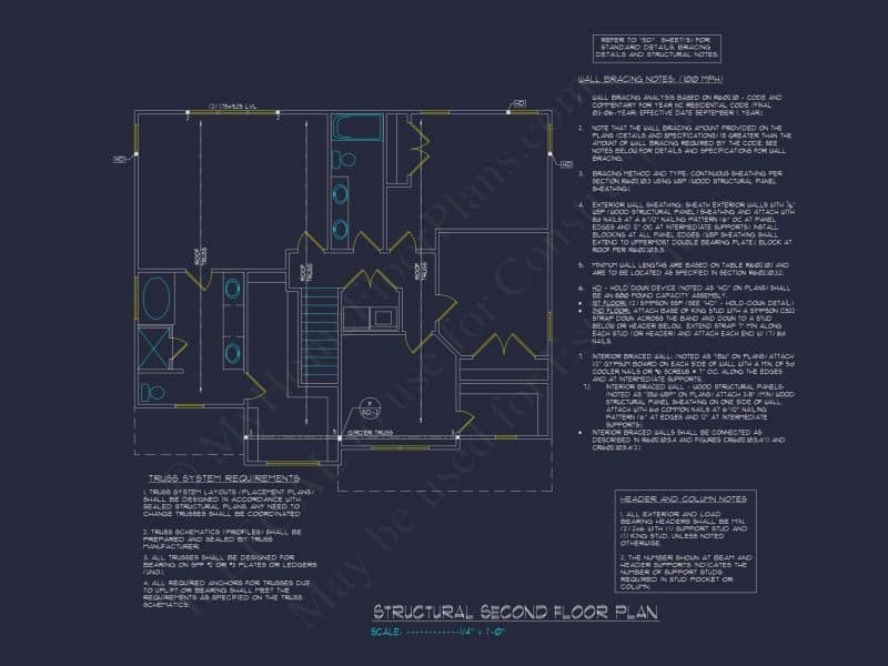 Customizable house Plan with 2-Story Design and CAD Blueprint