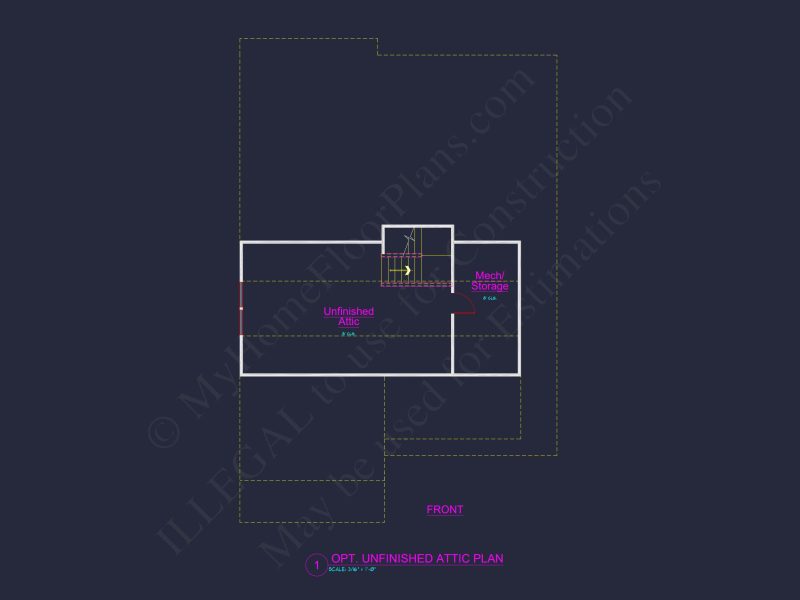 Dream house Plan: 2-Story Blueprint with 4 Beds and 2.5 Baths