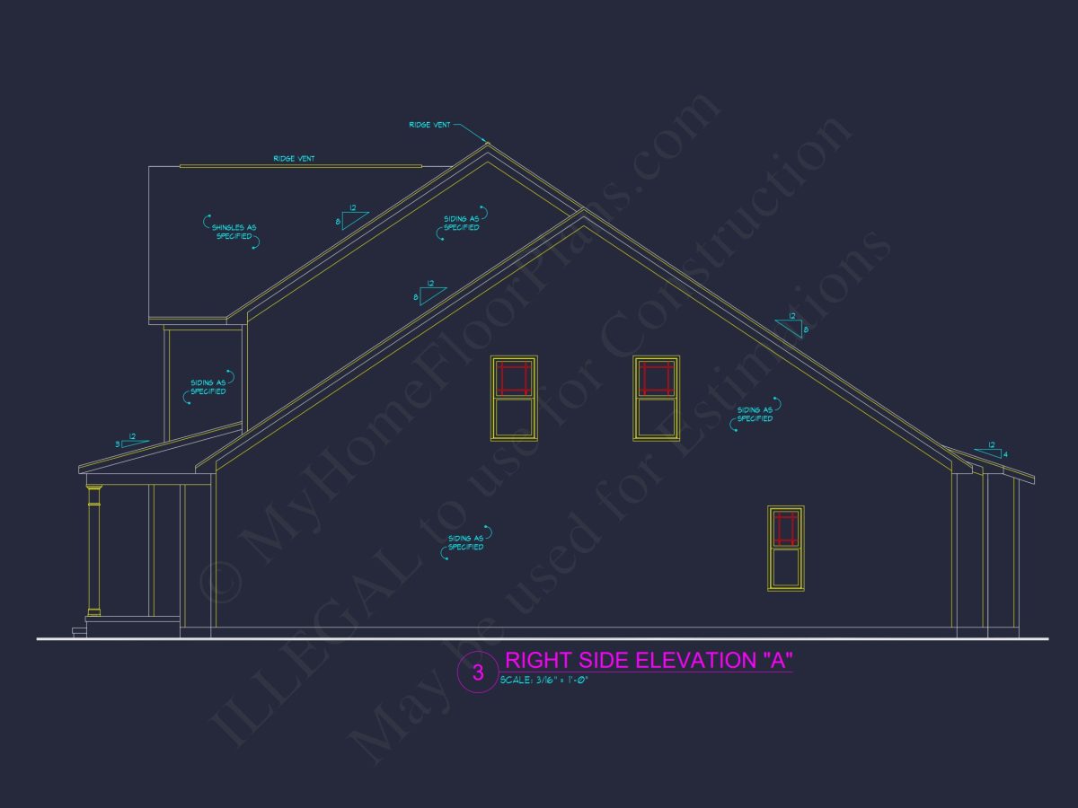 Dream house Plan: 2-Story Blueprint with 4 Beds and 2.5 Baths