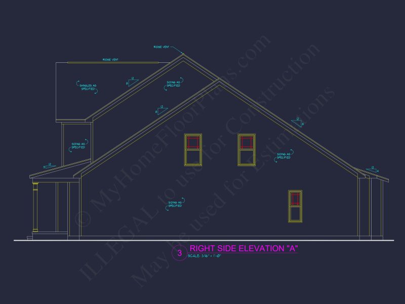 Dream house Plan: 2-Story Blueprint with 4 Beds and 2.5 Baths