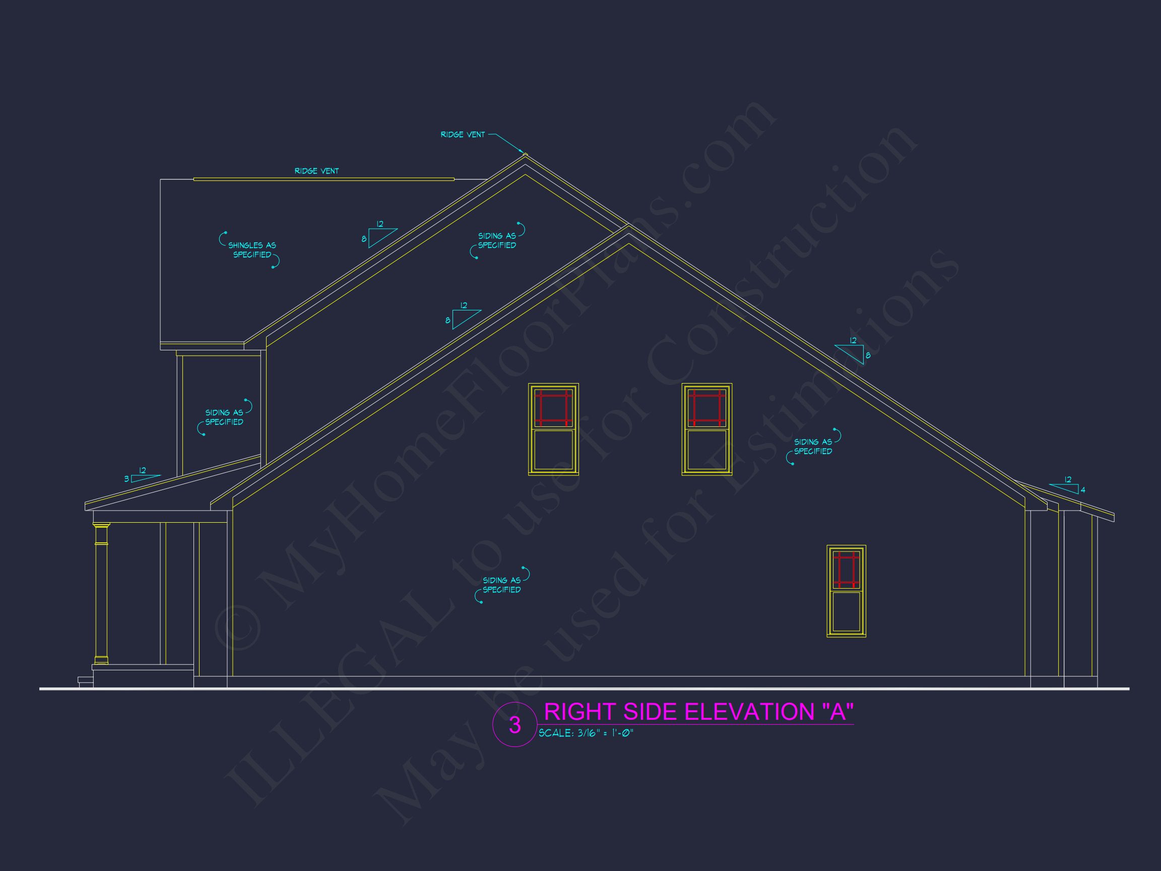 Dream house Plan: 2-Story Blueprint with 4 Beds and 2.5 Baths