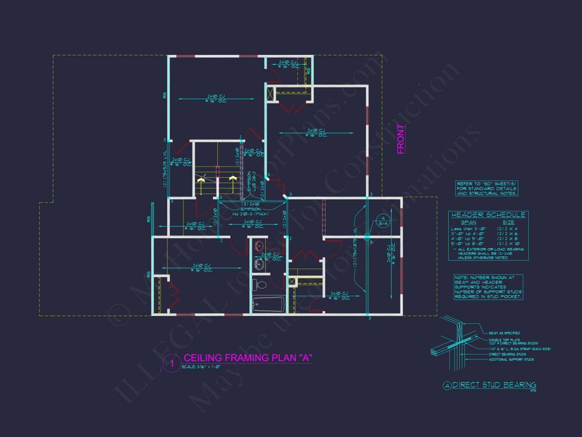 Dream house Plan: 2-Story Blueprint with 4 Beds and 2.5 Baths