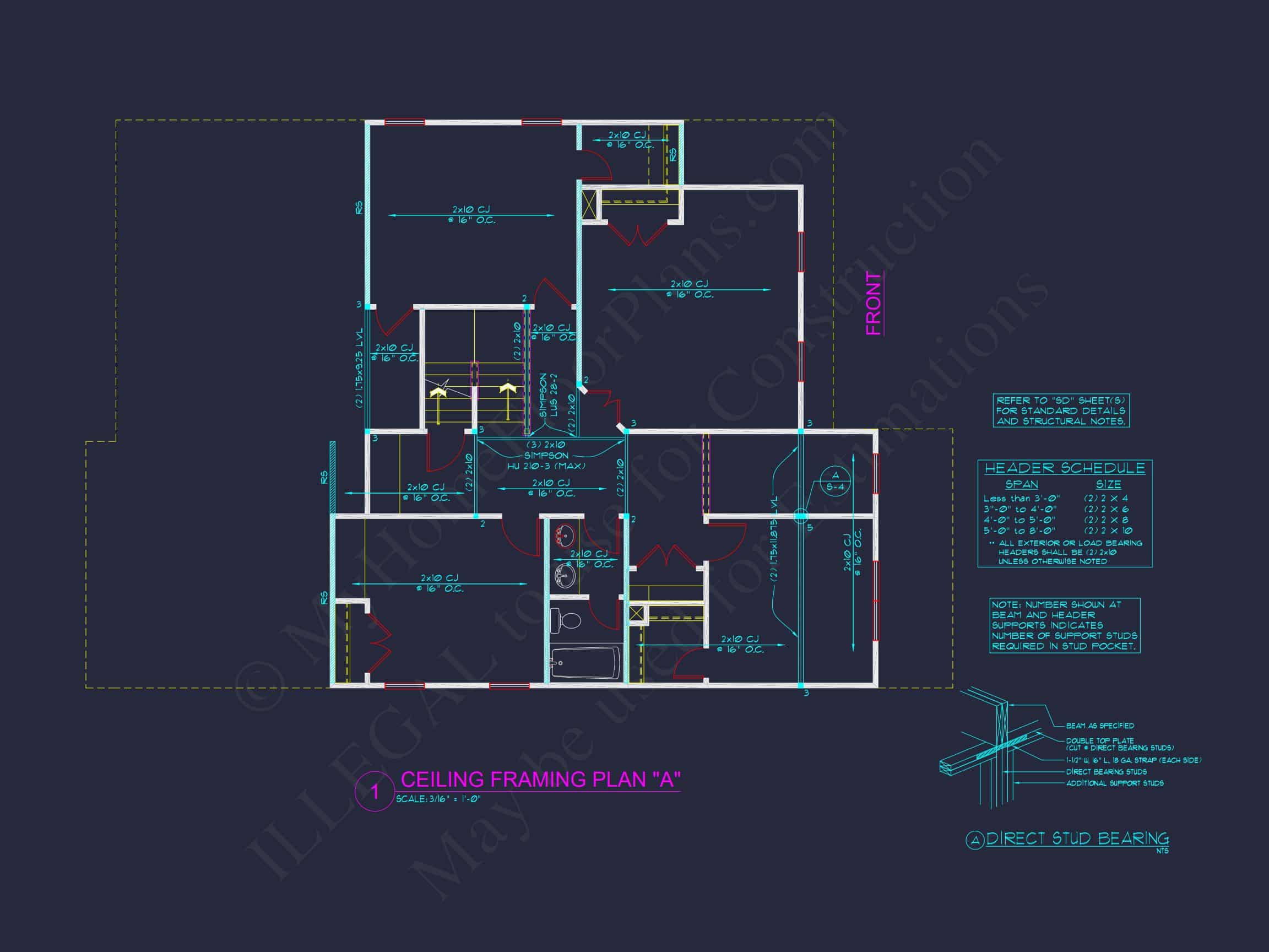 Dream house Plan: 2-Story Blueprint with 4 Beds and 2.5 Baths