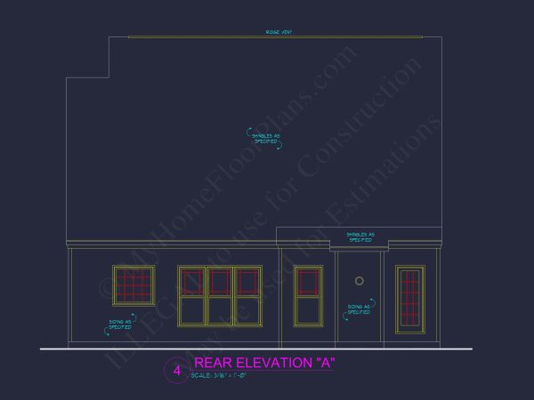 Dream house Plan: 2-Story Blueprint with 4 Beds and 2.5 Baths