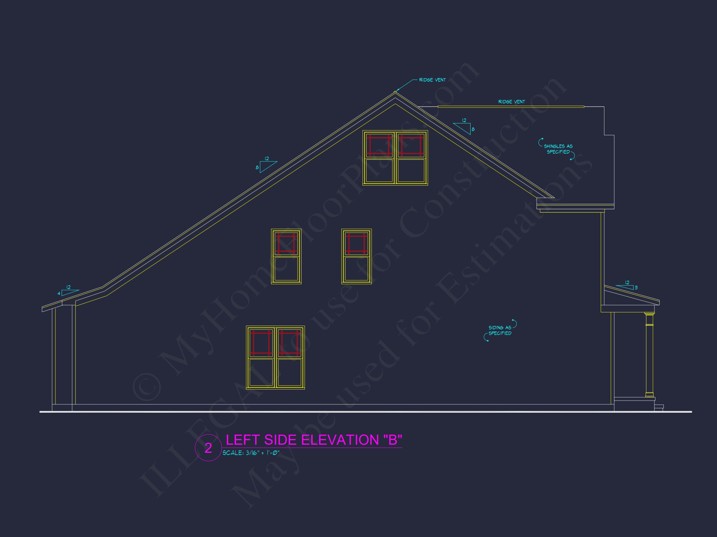 Dream house Plan: 2-Story Blueprint with 4 Beds and 2.5 Baths