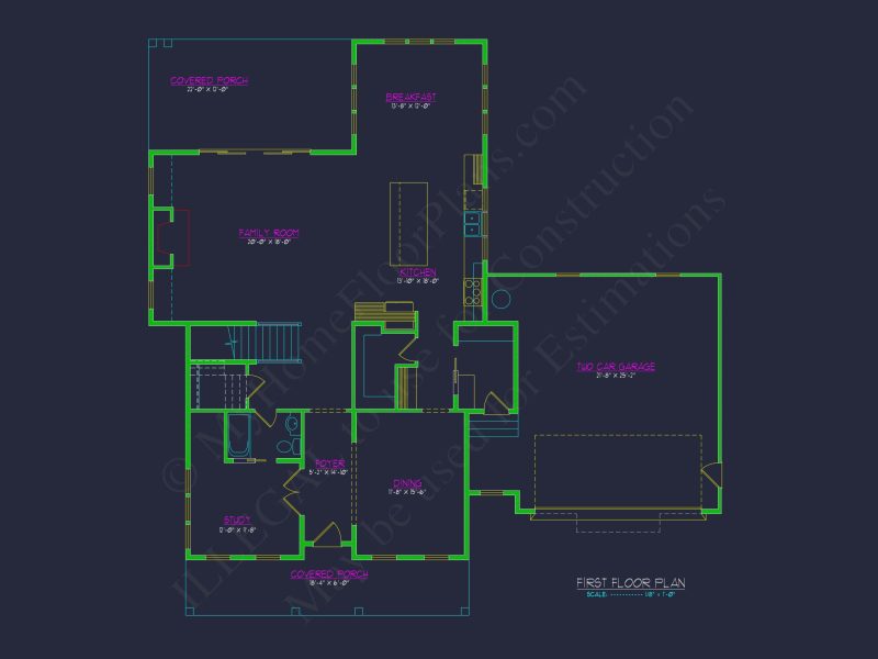 Efficient 2-Story Craftsman house Plan with Flexible Garage Options