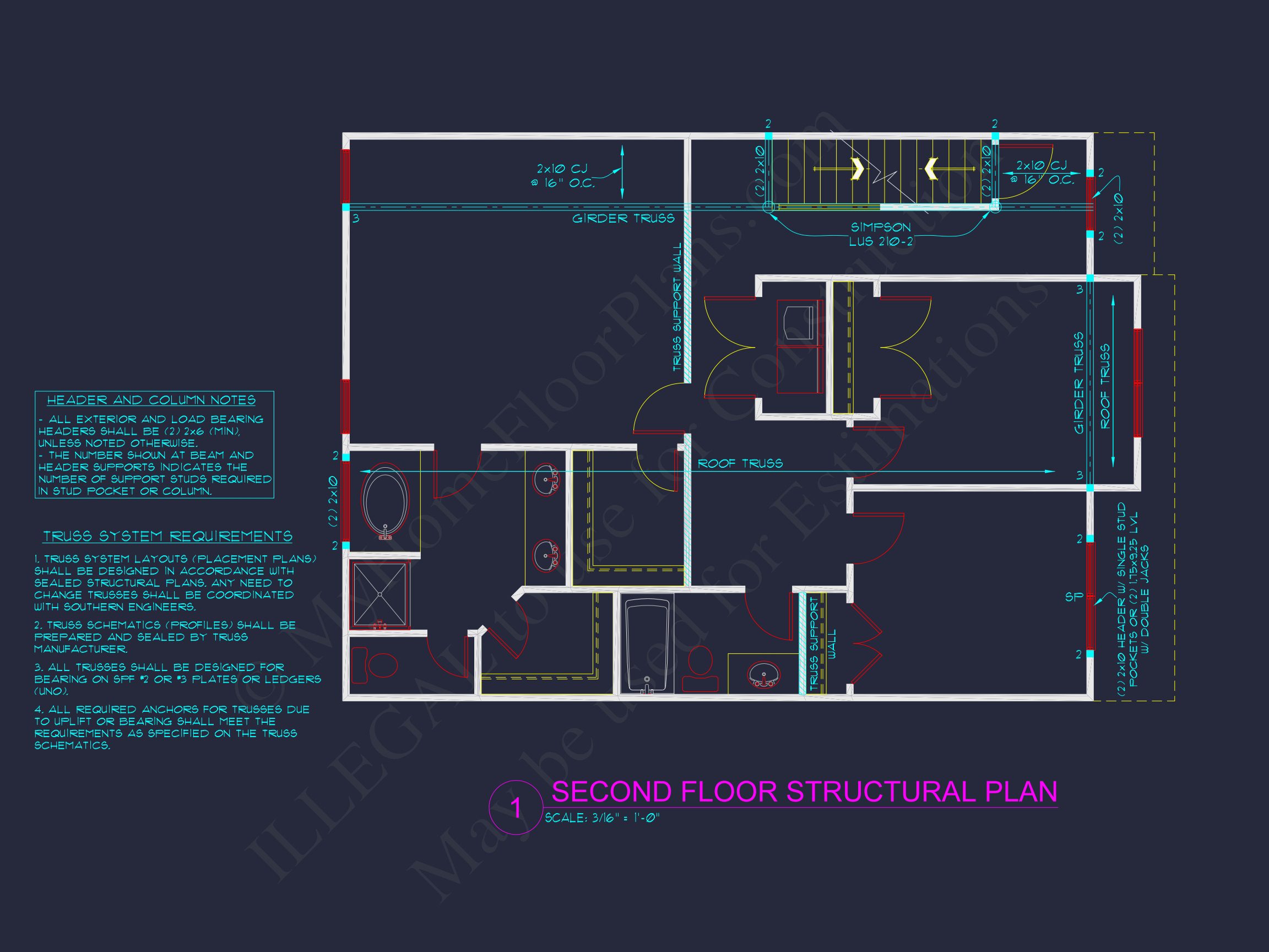 Efficient 2-Story house Plan with CAD Blueprints and Features