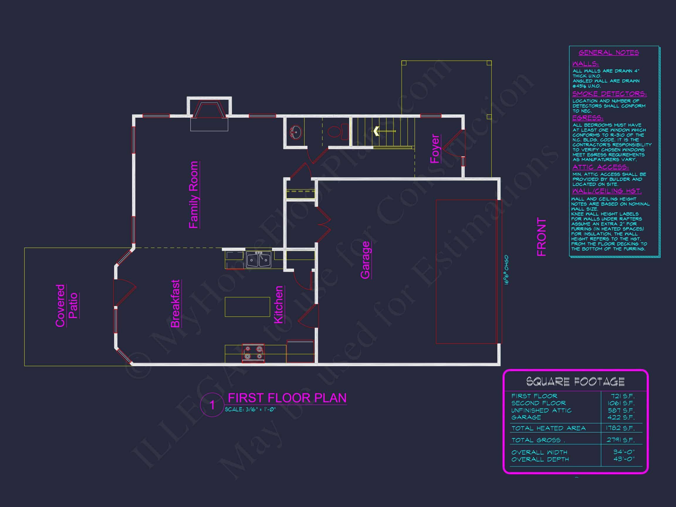 Efficient 2-Story house Plan with CAD Blueprints and Features