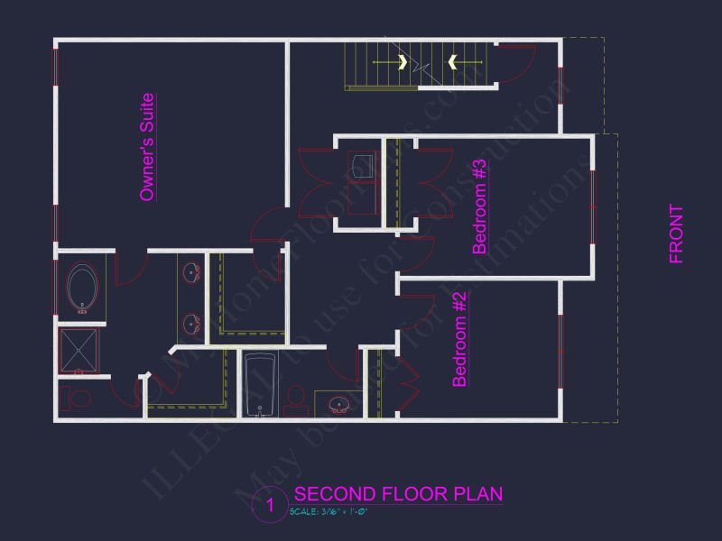 Efficient 2-Story house Plan with CAD Blueprints and Features