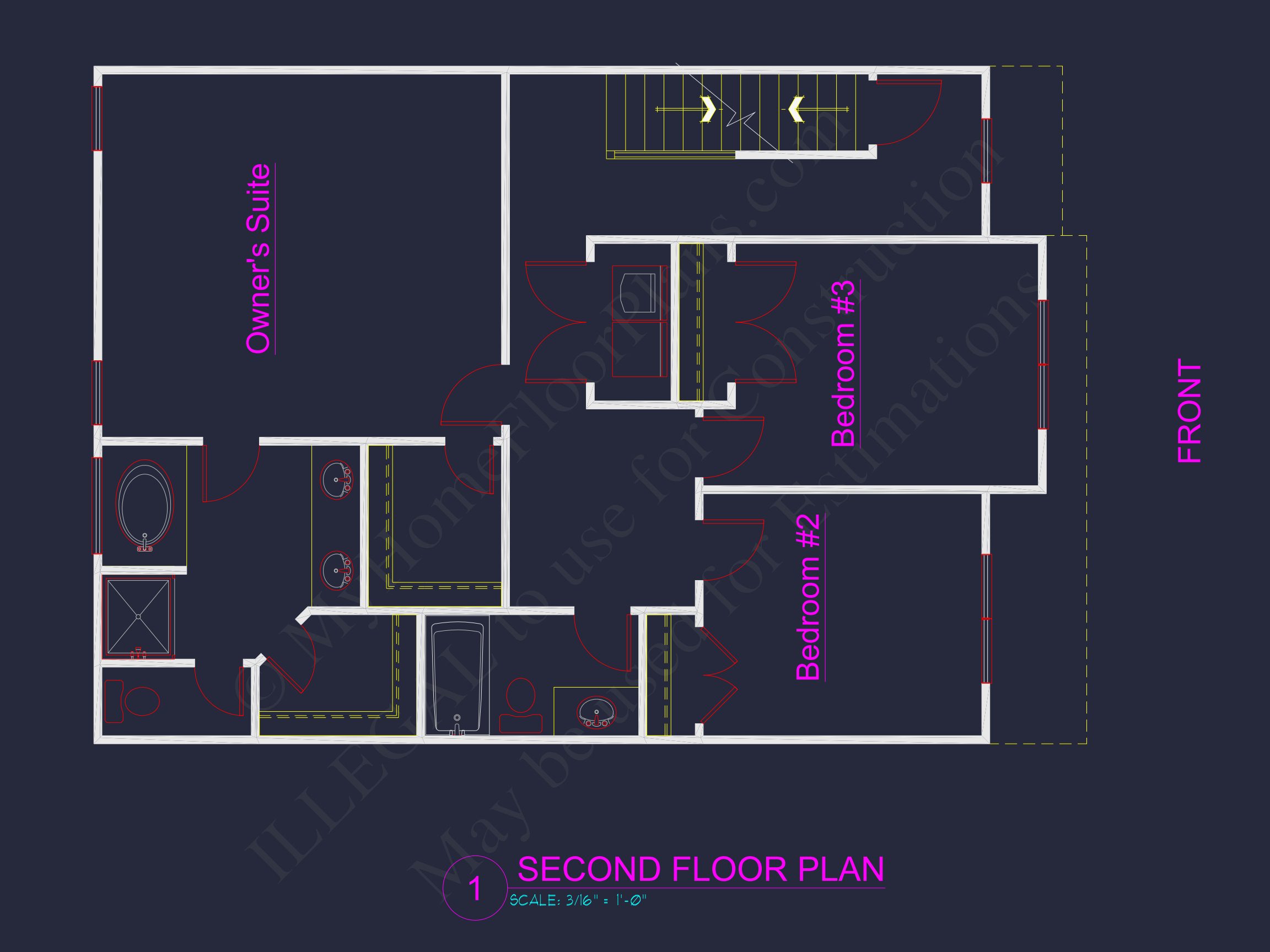 Efficient 2-Story house Plan with CAD Blueprints and Features