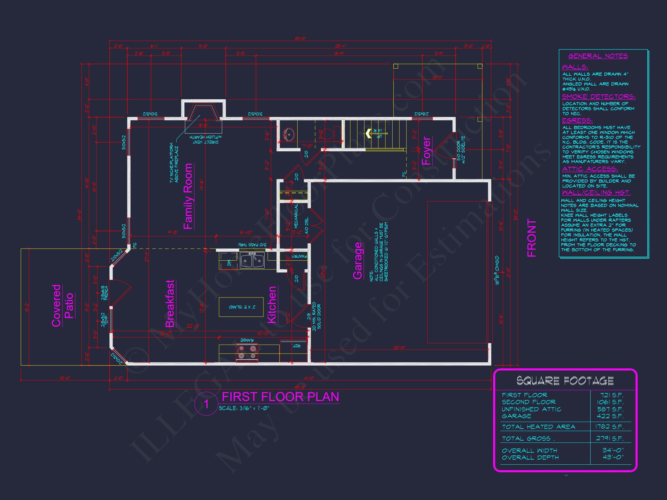 Efficient 2-Story house Plan with CAD Blueprints and Features