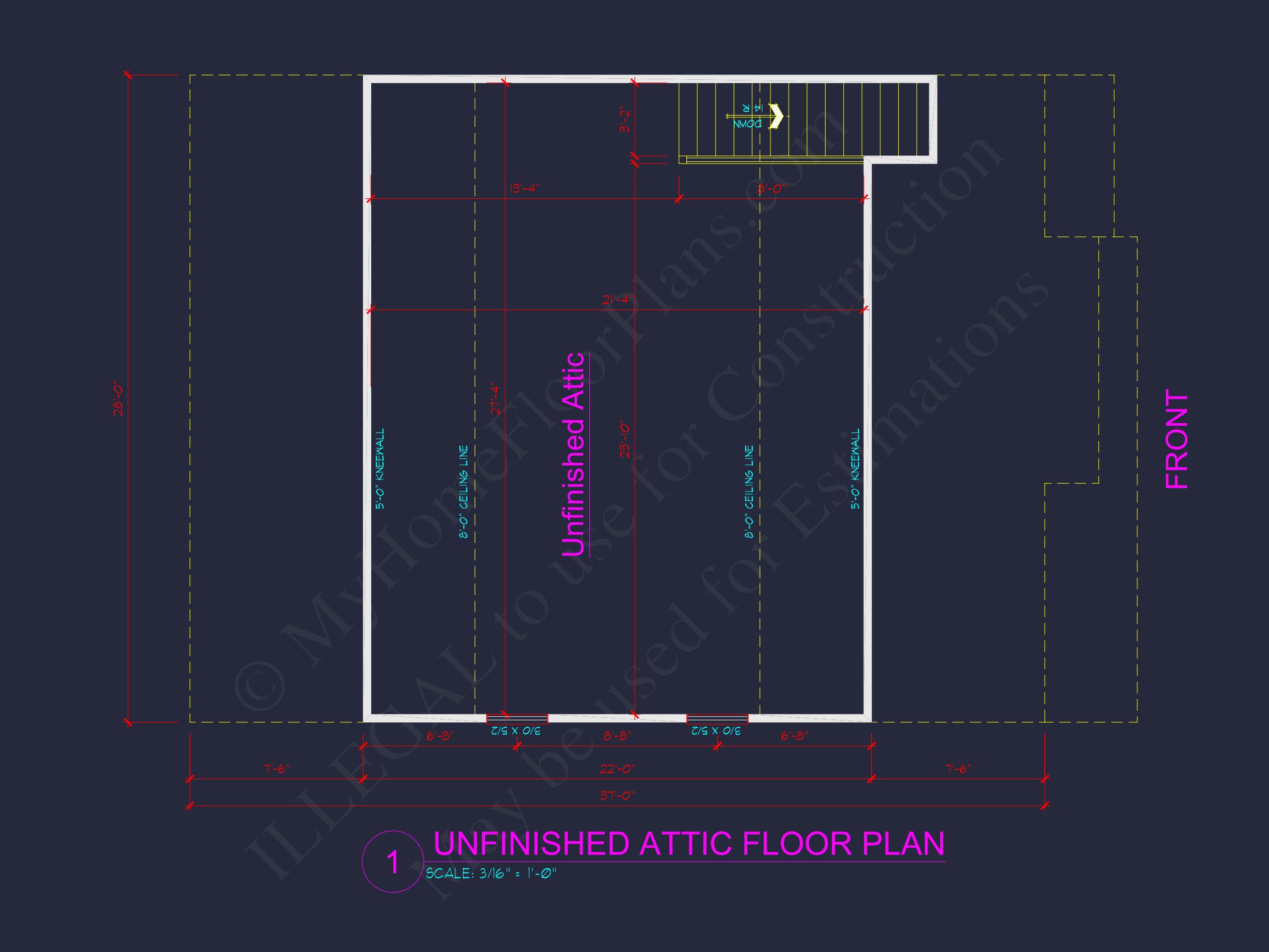 Efficient 2-Story house Plan with CAD Blueprints and Features