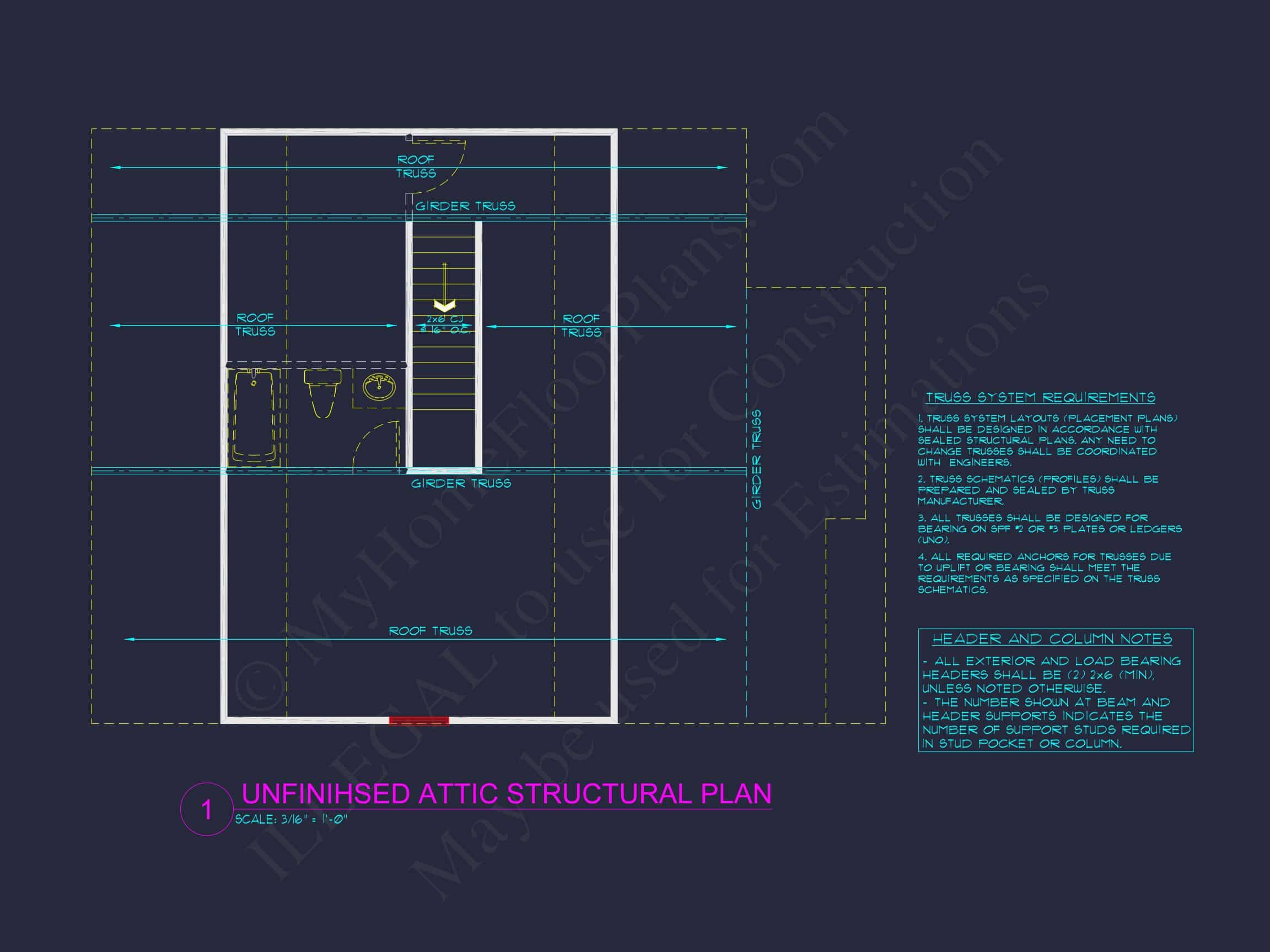 Efficient 2-Story house Plan with Modern CAD Blueprint Designs
