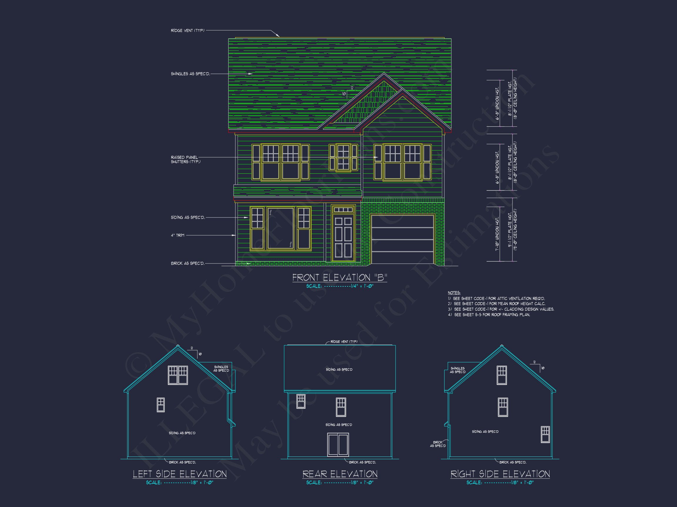 Efficient 3-Bedroom house Plan with CAD Blueprint Designs
