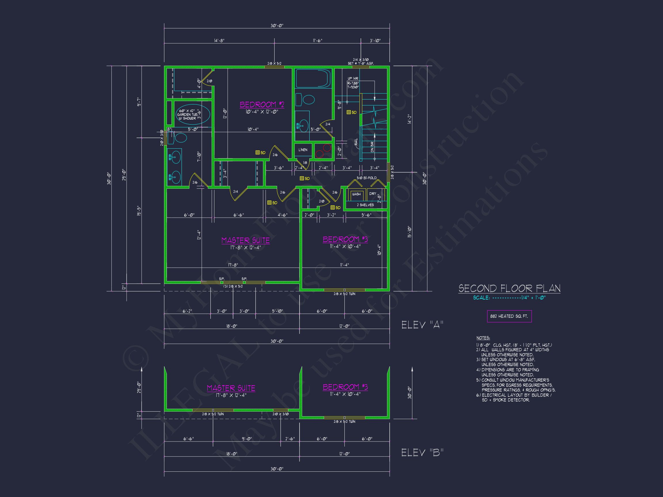 Efficient 3-Bedroom house Plan with CAD Blueprint Designs