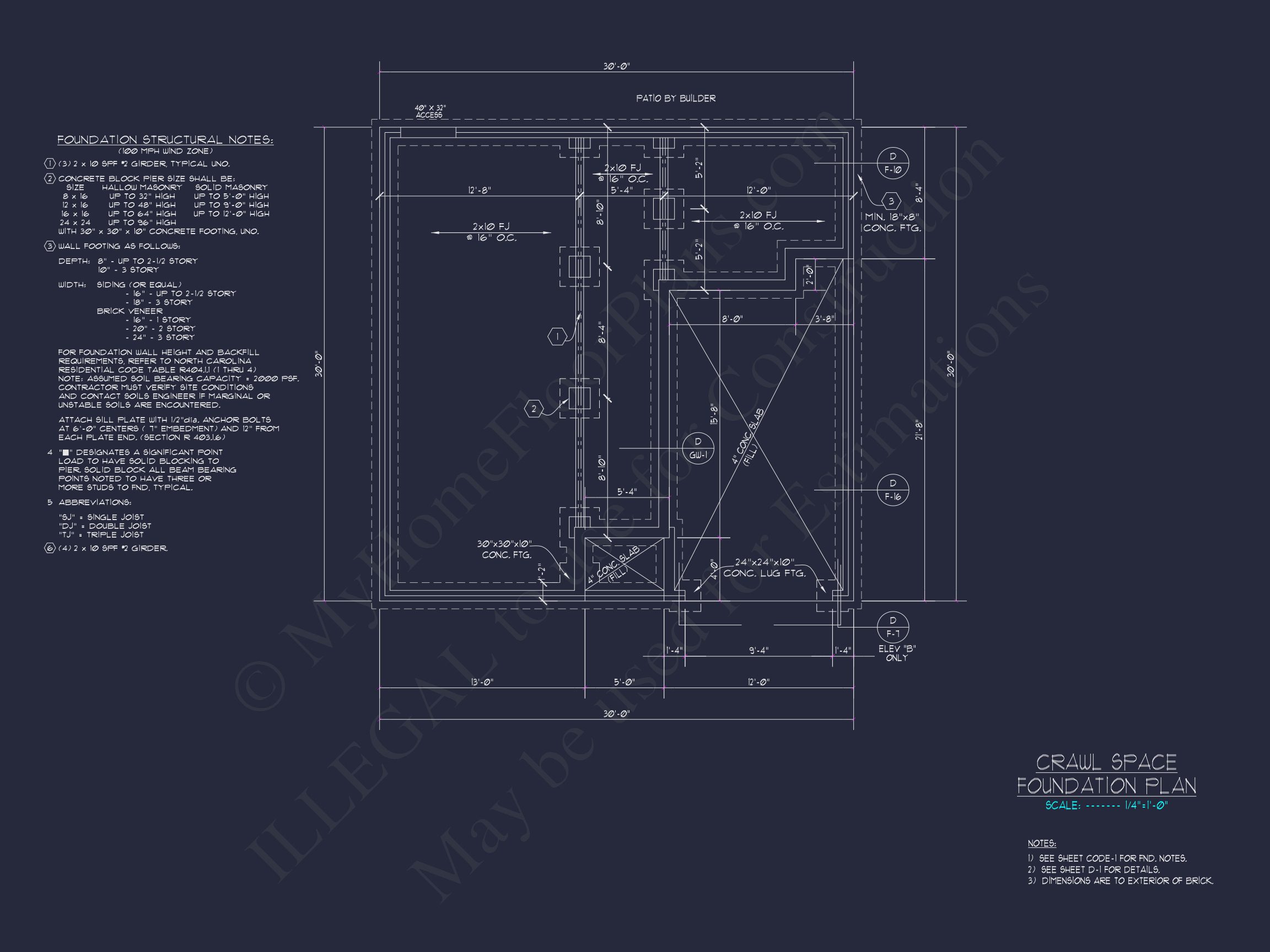 Efficient 3-Bedroom house Plan with CAD Blueprint Designs