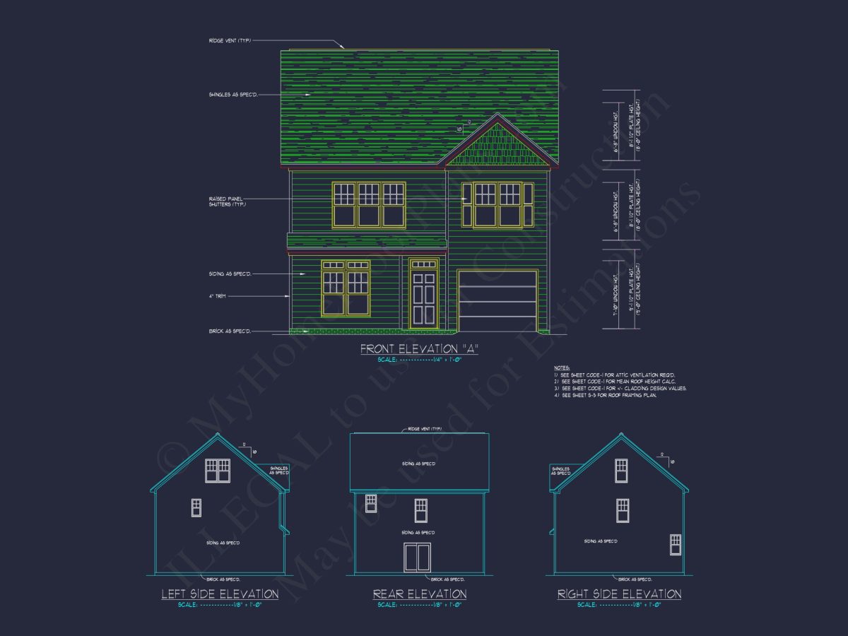 Efficient 3-Bedroom house Plan with CAD Blueprint Designs
