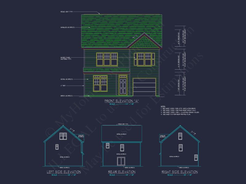 Efficient 3-Bedroom house Plan with CAD Blueprint Designs
