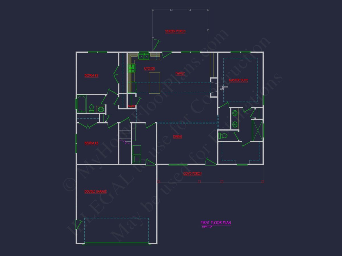 Efficient Craftsman house Plan with CAD Designs & Floor Blueprint