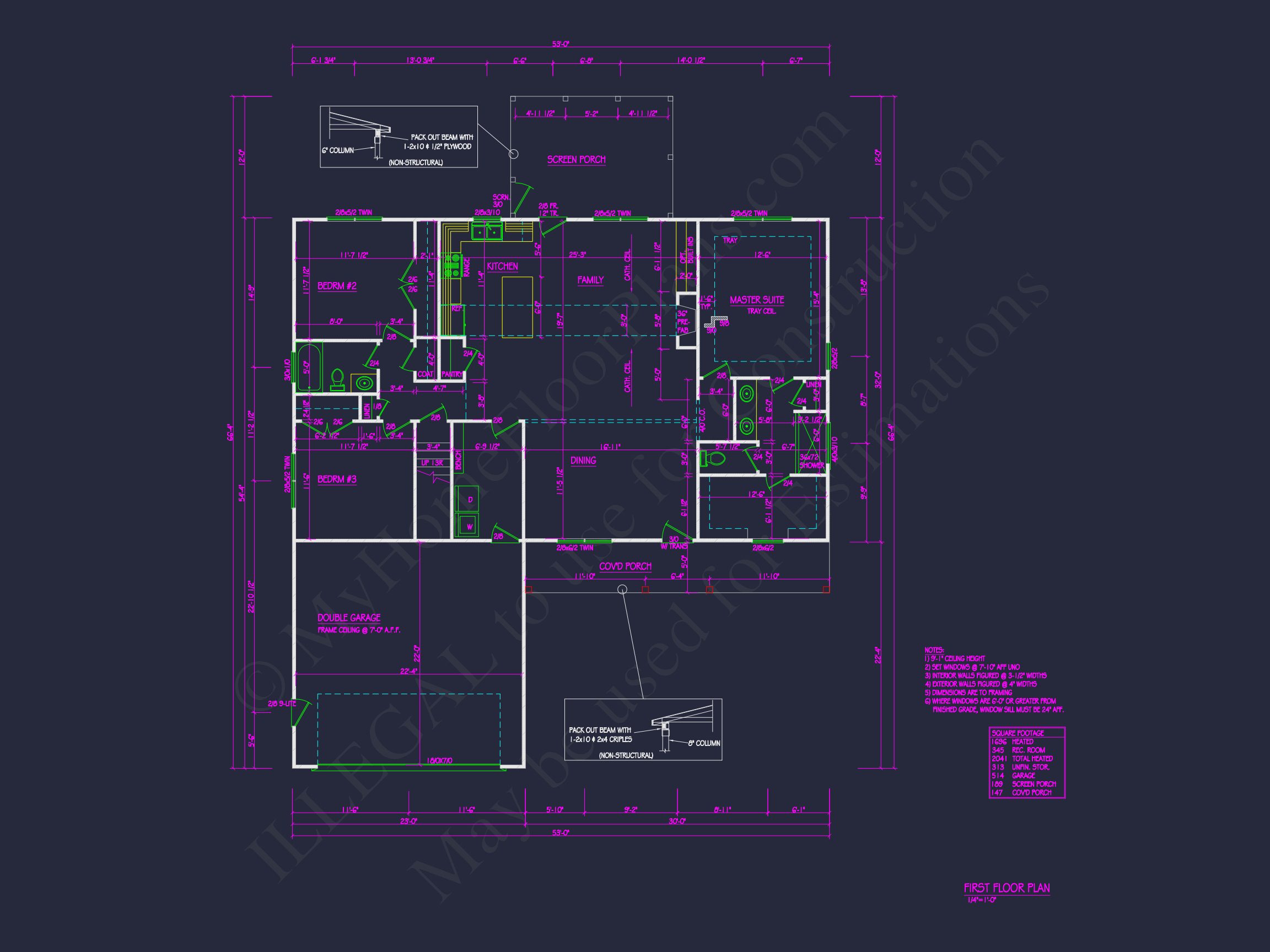 Efficient Craftsman house Plan with CAD Designs & Floor Blueprint