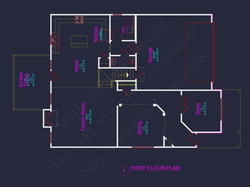 Efficient house Plan Blueprint with Colonial Farmhouse Design