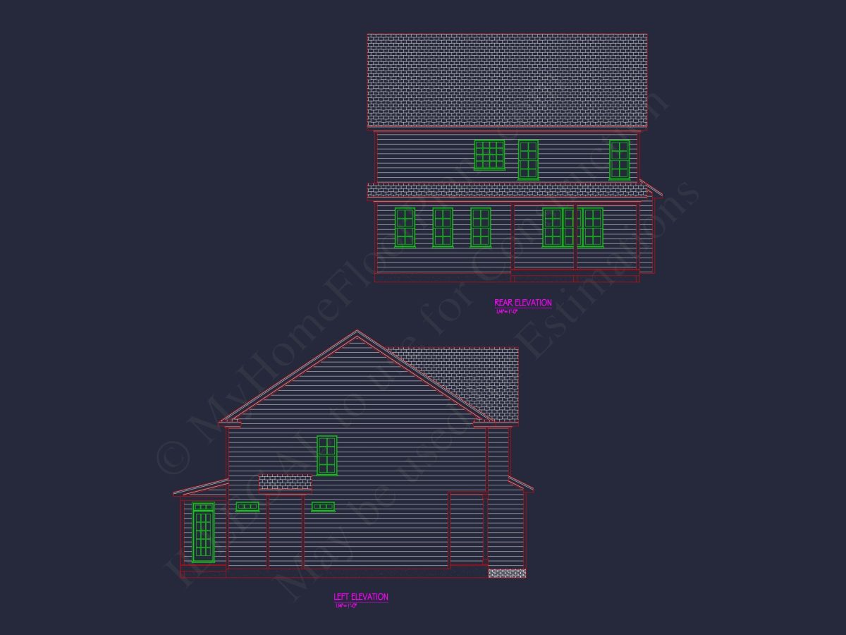 Efficient house Plan: CAD Floor Designs with Blueprint Layout