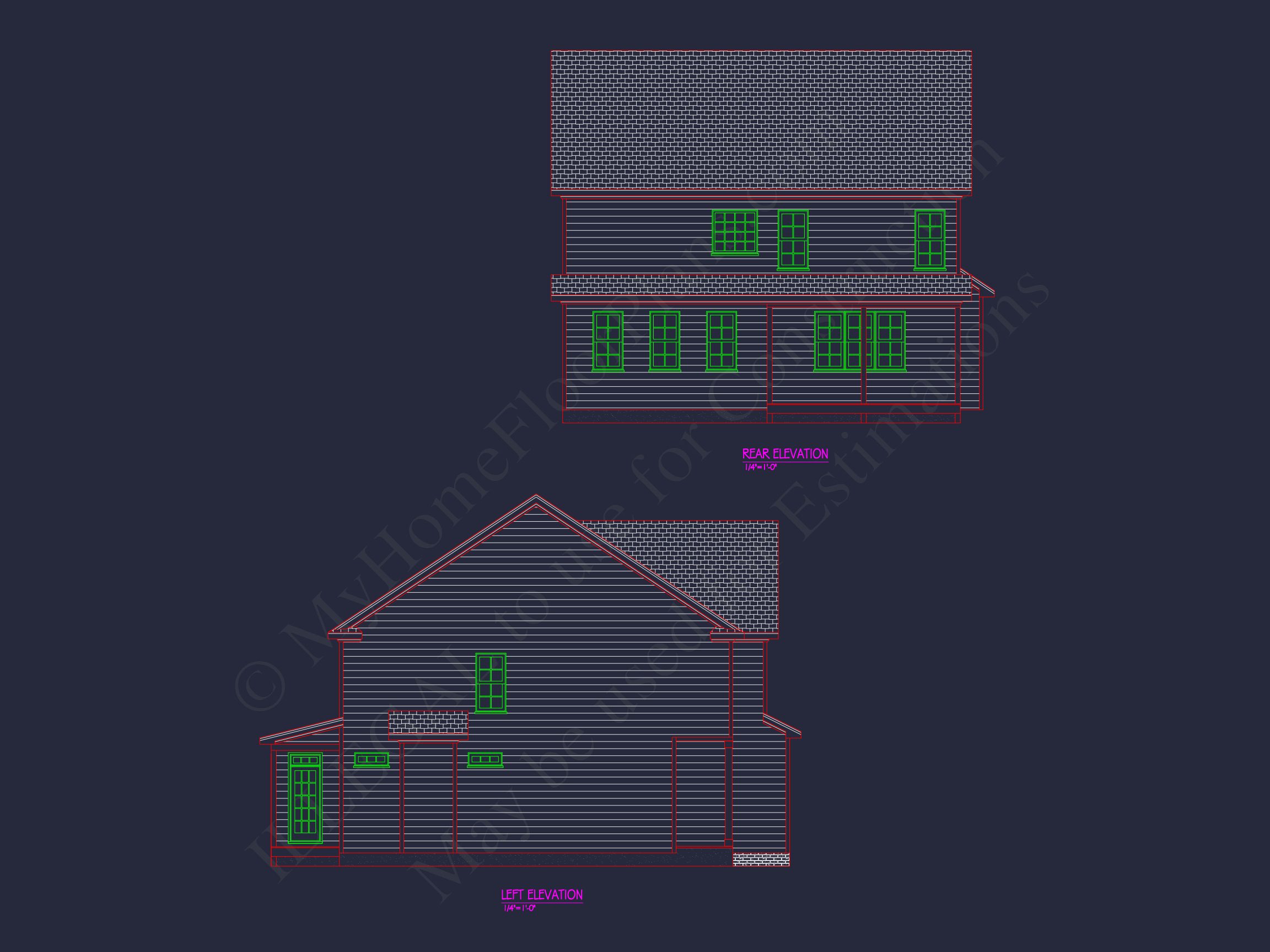 Efficient house Plan: CAD Floor Designs with Blueprint Layout