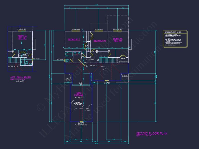 Efficient house Plan: Detailed Floor Blueprint Design