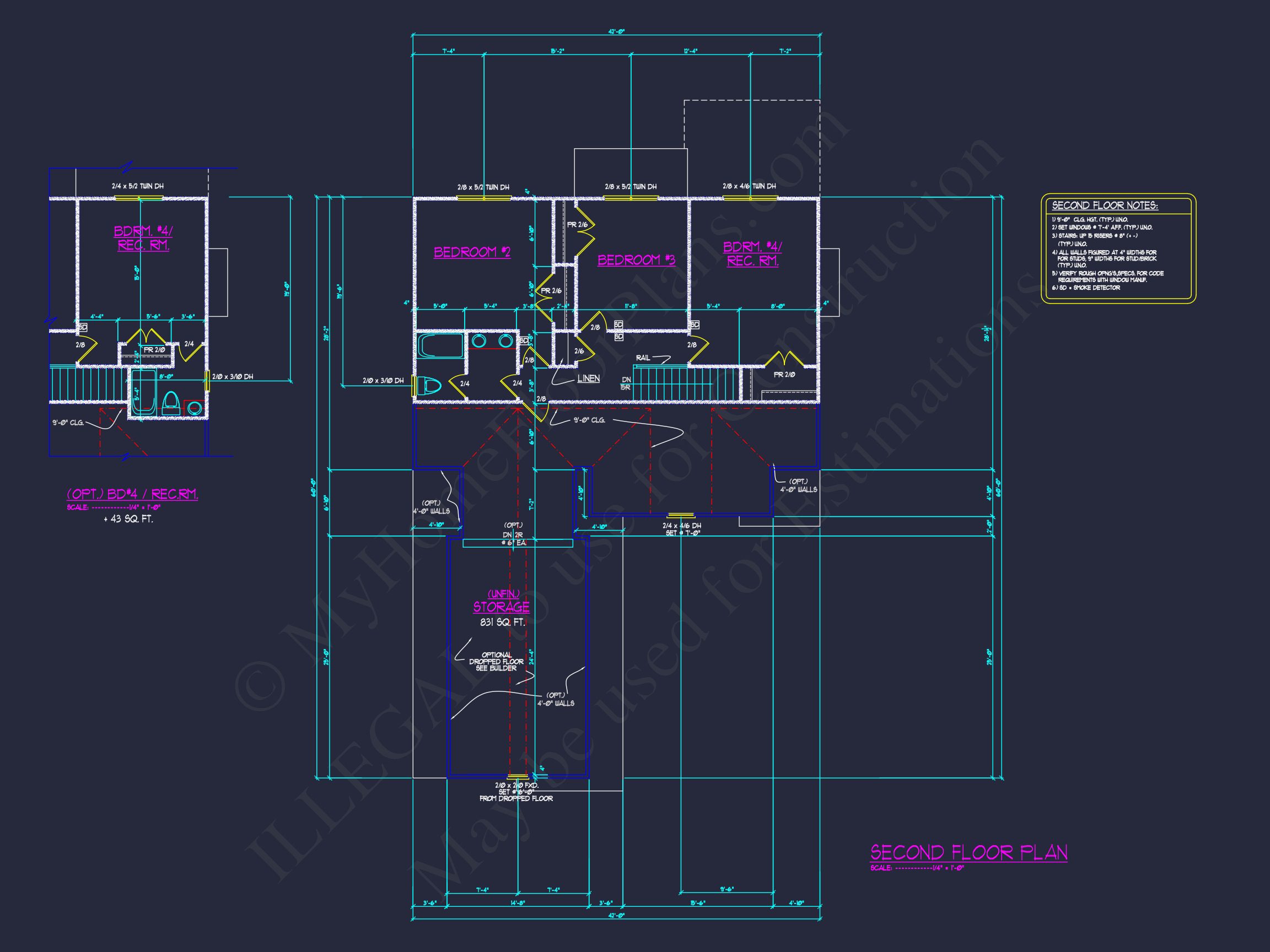 Efficient house Plan: Detailed Floor Blueprint Design