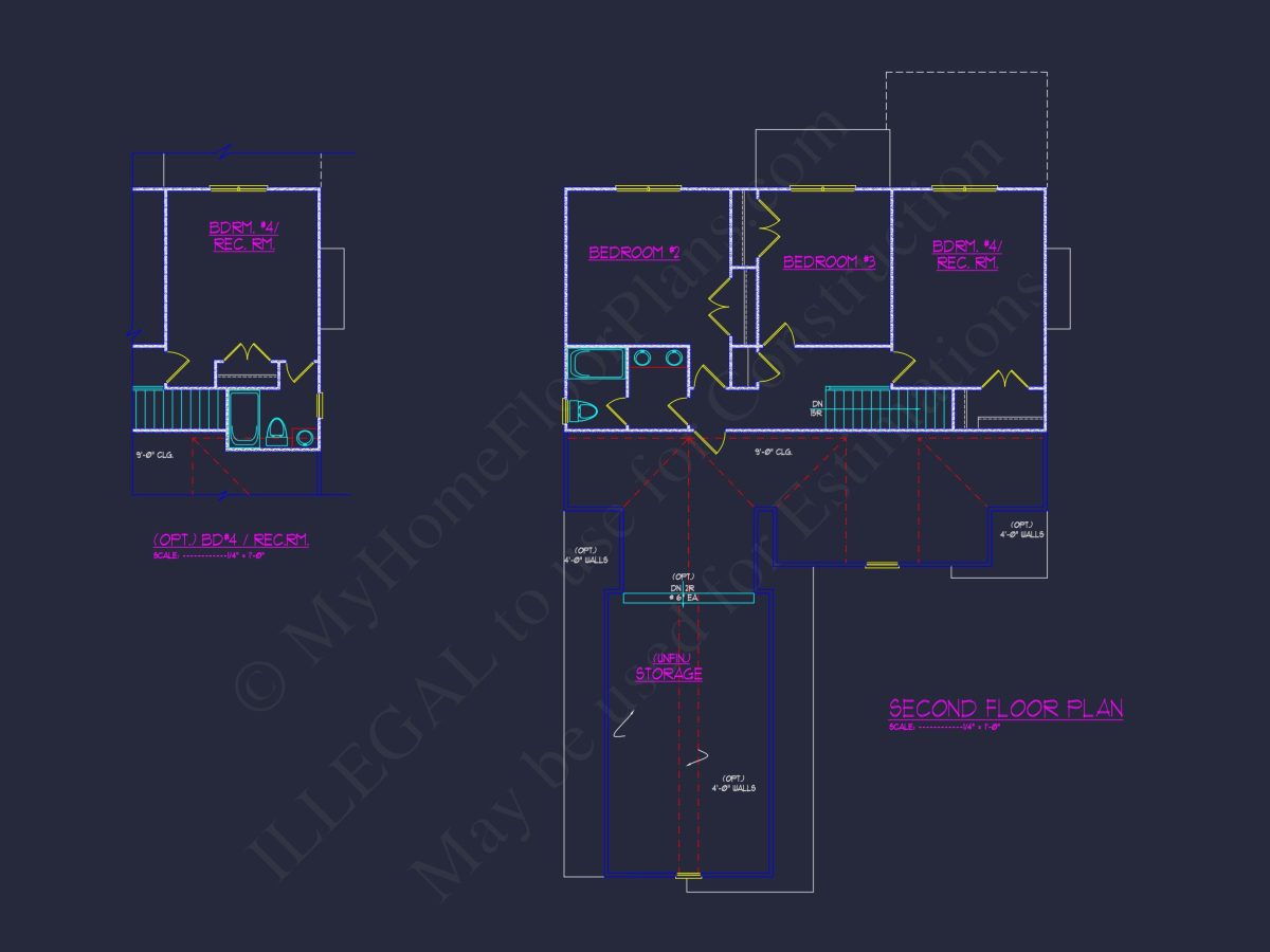 Efficient house Plan: Detailed Floor Blueprint Design
