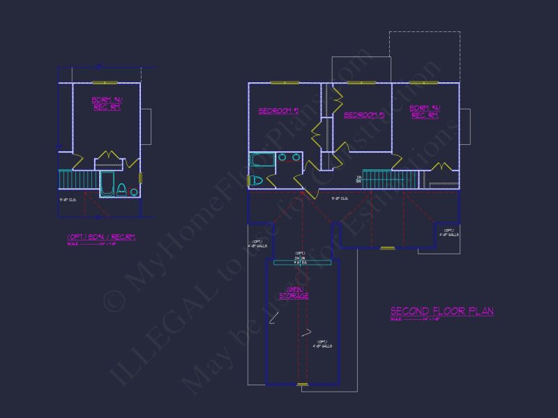 Efficient house Plan: Detailed Floor Blueprint Design