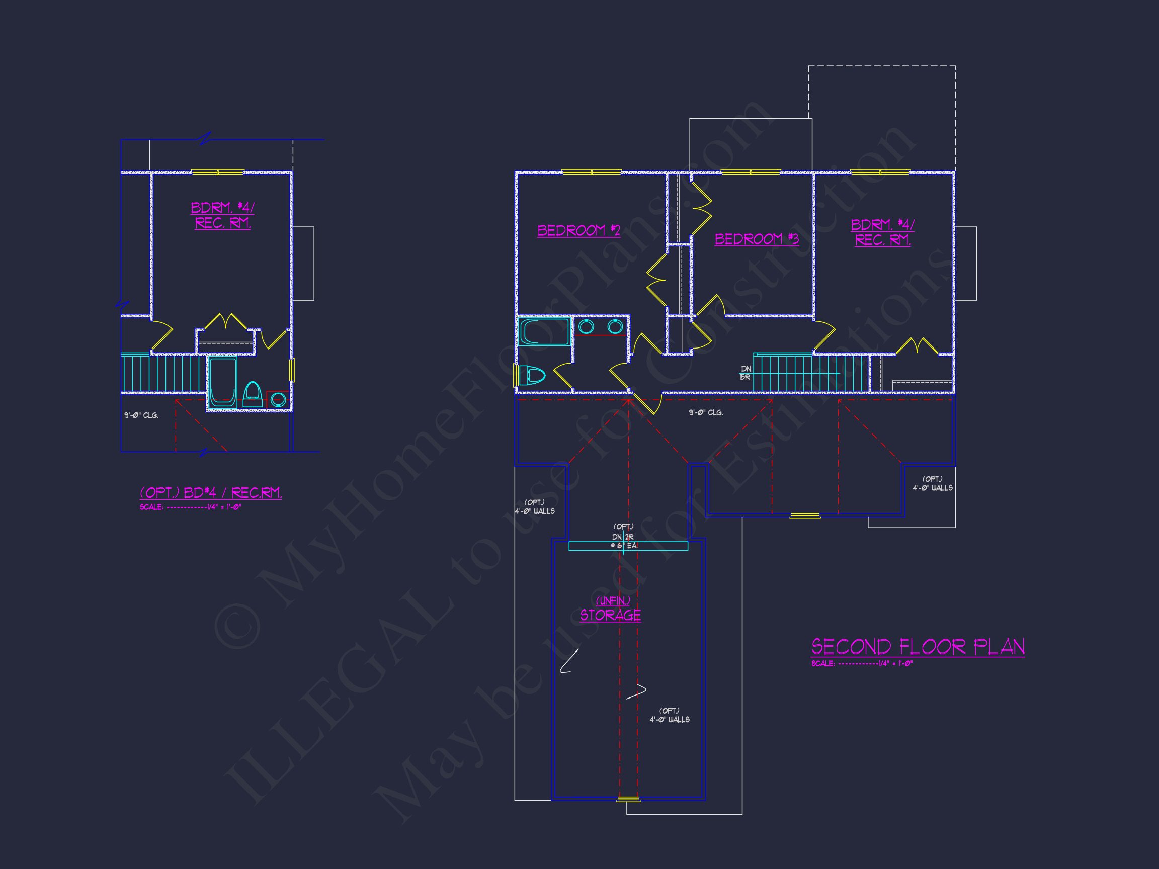 Efficient house Plan: Detailed Floor Blueprint Design