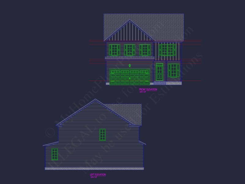 Effortless 2-Story house Plan: Stunning Floor Designs in CAD