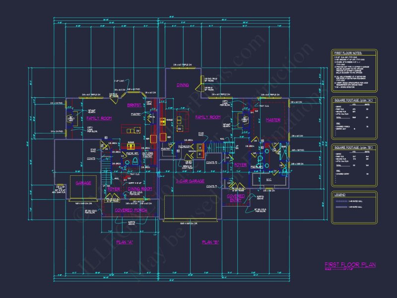 Effortless CAD house Plan: Explore Dual Heights