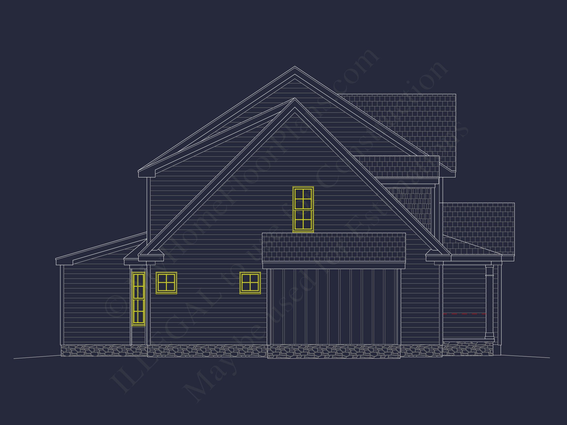 Effortless CAD house Plan: Explore Dual Heights