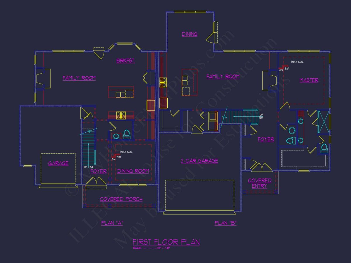 Effortless CAD house Plan: Explore Dual Heights