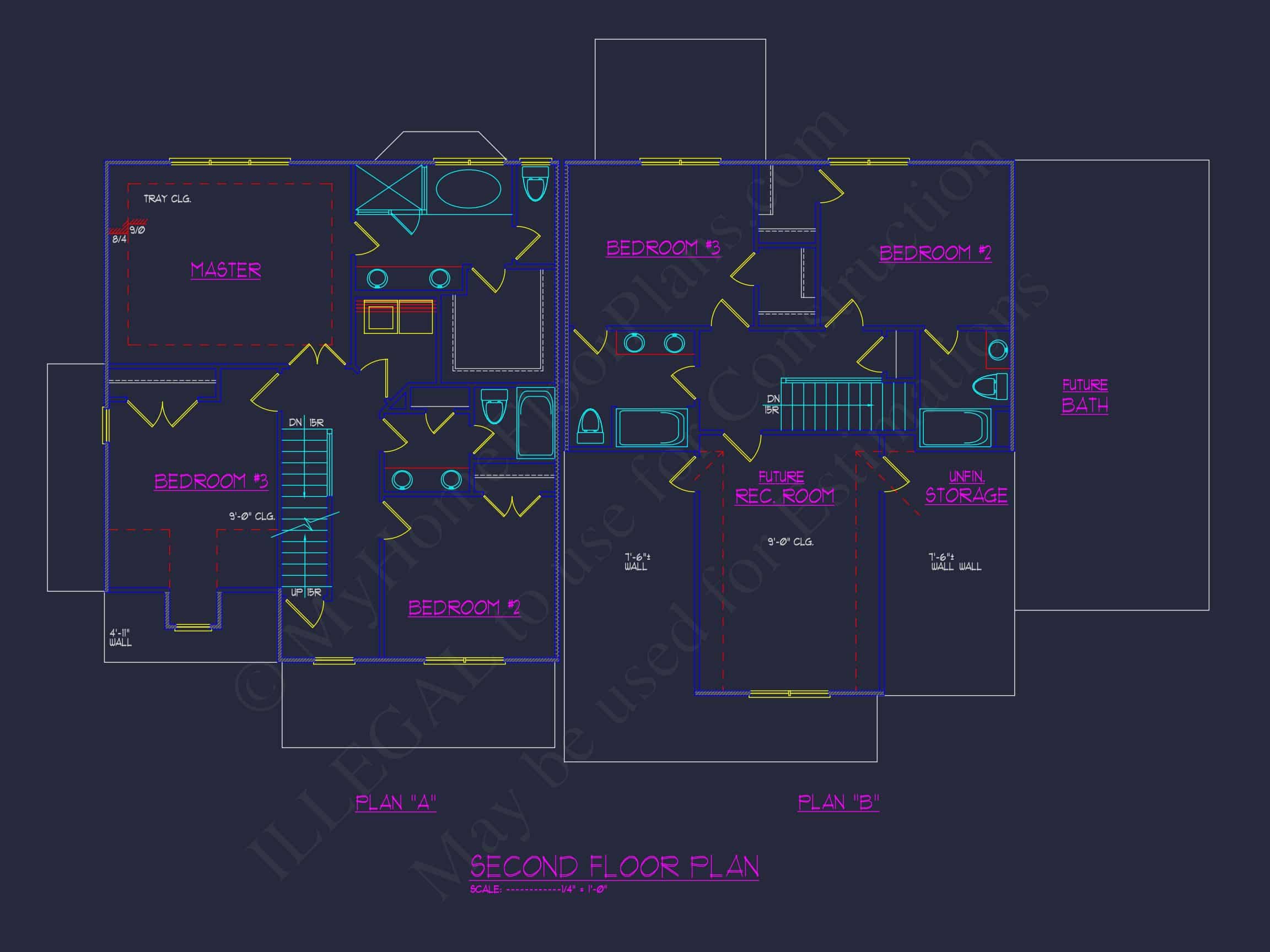 Effortless CAD house Plan: Explore Dual Heights