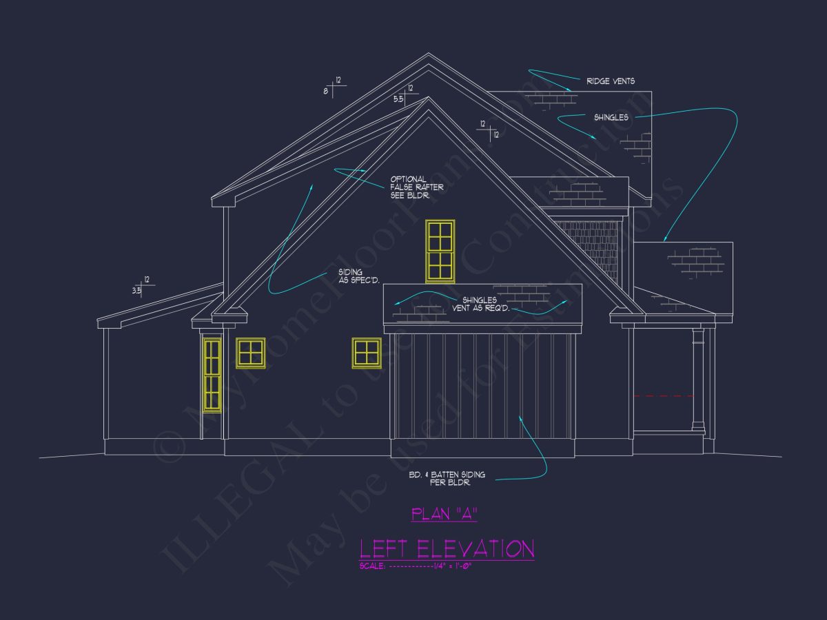 Effortless CAD house Plan: Explore Dual Heights