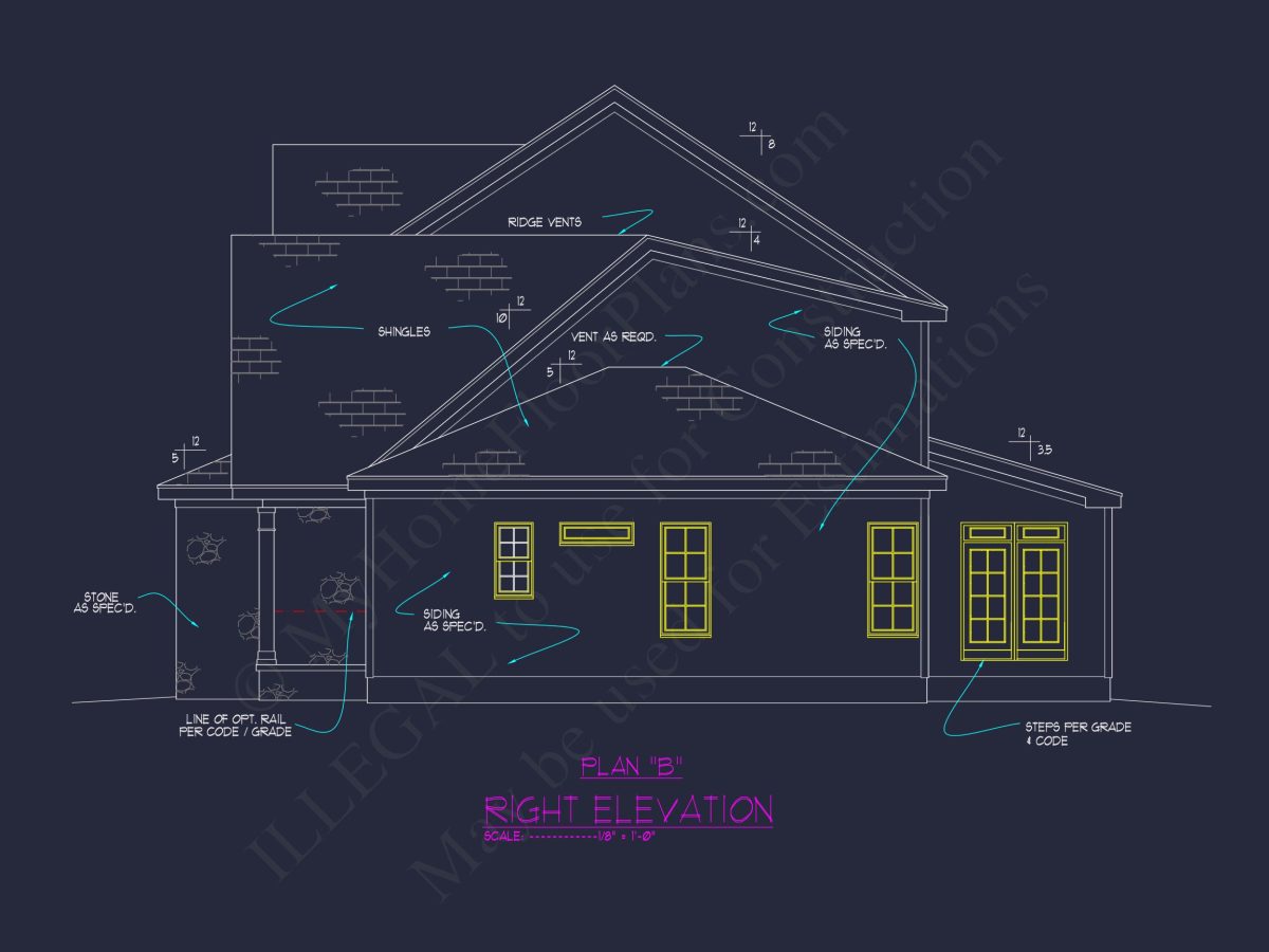 Effortless CAD house Plan: Explore Dual Heights