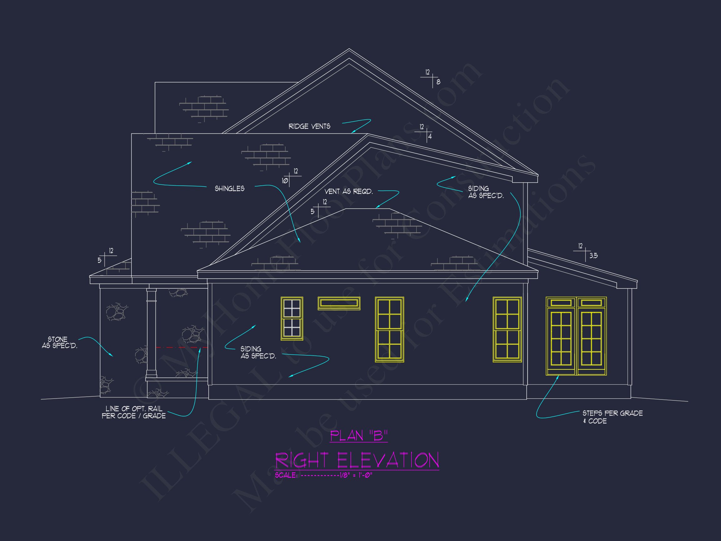 Effortless CAD house Plan: Explore Dual Heights