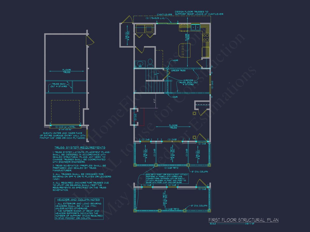 Elegant 2-Story house Plan with 3 Bedrooms and CAD Designs
